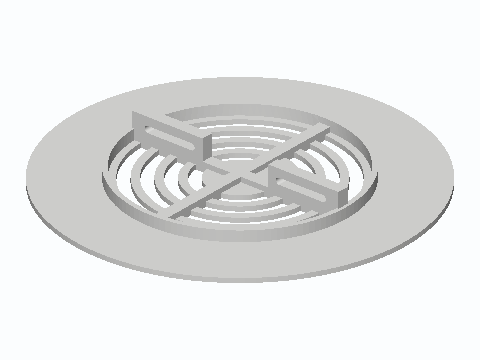 Round Bath Fan Grille With Slotted Spring Ribs