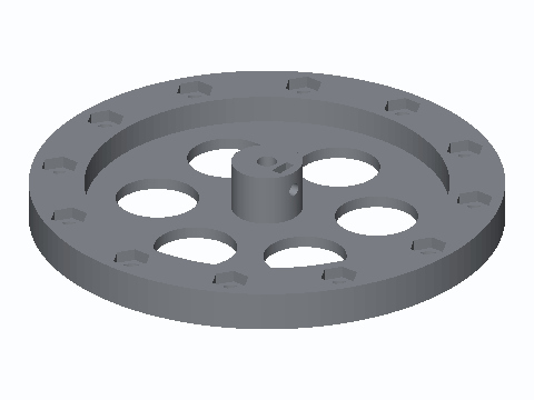 NEMA 17 Reaction Wheel With M5 Rim Weights