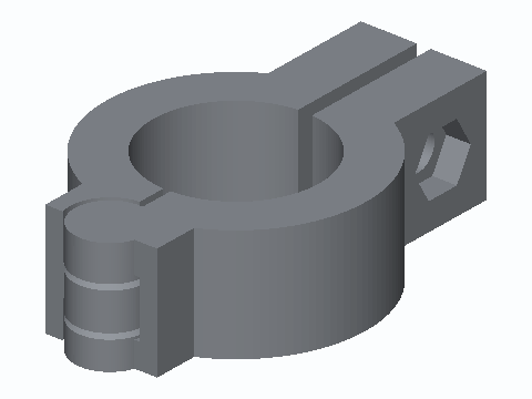 Print-In-Place Hinged Pinch Collar For 3/4 in EMT