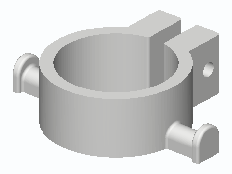 Toilet Flapper Ear Clamp-On Peg Collar