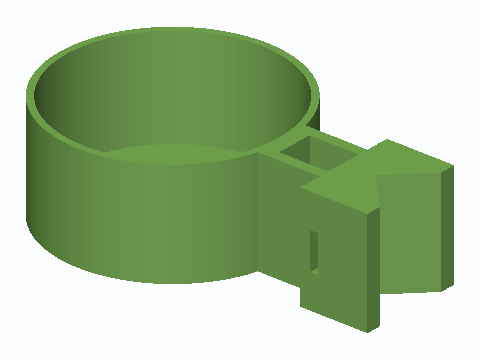 Hose-Clamp Camp Chair Cup Holder