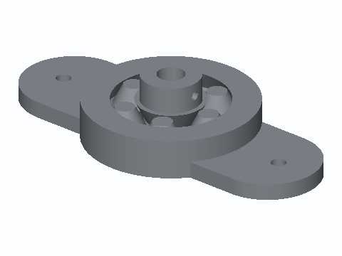8 mm Bore Print-In-Place Flanged Roller Bearing
