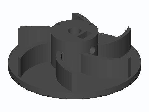 5 mm Shaft Backward-Vane Pump Impeller