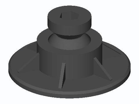 Print-In-Place M5 Ball Swivel Leveling Foot