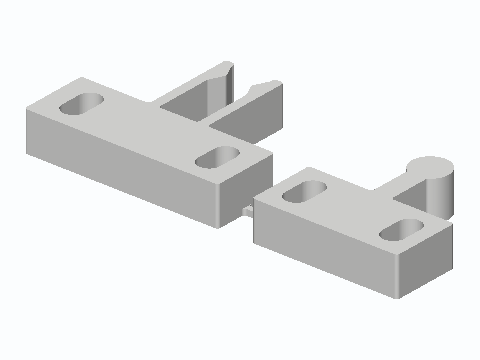 Vanity Door Slotted Flexure Detent Catch