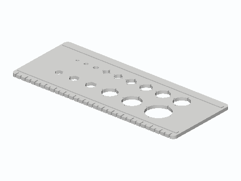 Maker Circle And Hex Nut Drafting Template