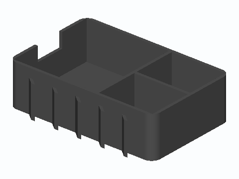 Flex-Fin Console Cubby Three-Cell Tray