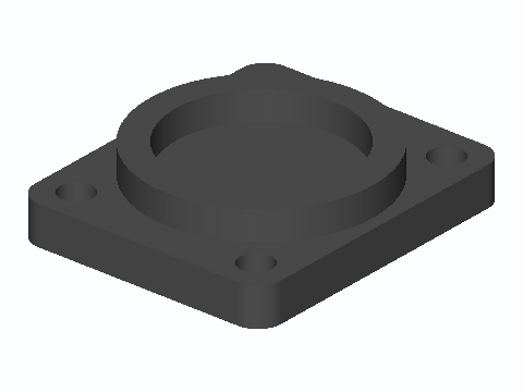 XLR And Speakon D-Size Hole Blanking Plate — 3D model preview