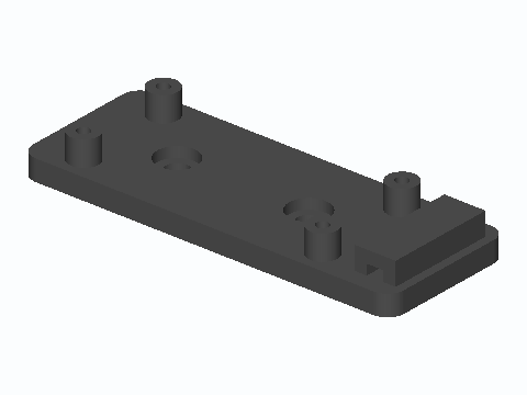Pi Zero 2020 Rail Mount With Cable Tie Bridge