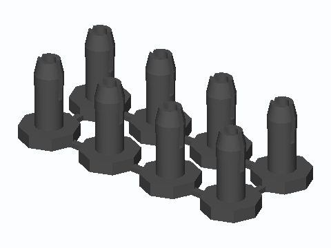 1/4 in TRS Patch Bay Blanking Plug Eight-Pack