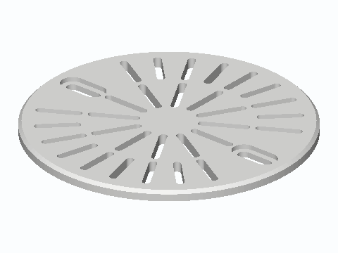 Slotted-Screw 4-1/4 in Shower Drain Grate
