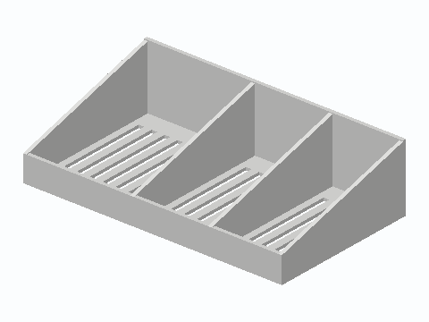 Medicine Cabinet Three-Bay Shelf Divider Tray