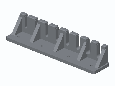 Eight-Slot Screwdriver Wall Rack
