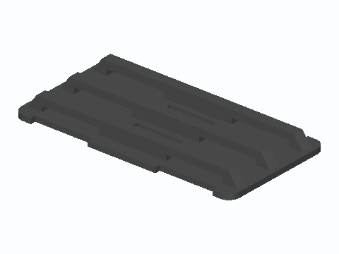 FPV Belly-Mount Battery Skid Shoe — 3D model preview