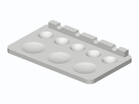 Five-Well Watercolour Palette With Brush Rest