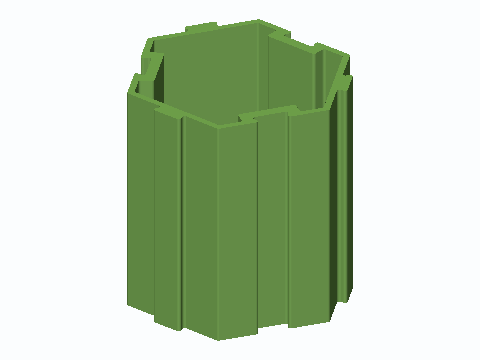 Interlocking Hex Pen Pot Cell 60 mm