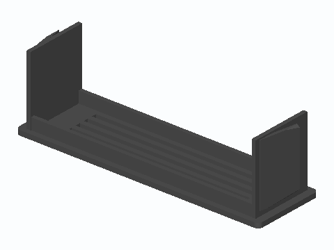 5.25 in Drive Bay Spring-Fin Blanking Cover — 3D model preview