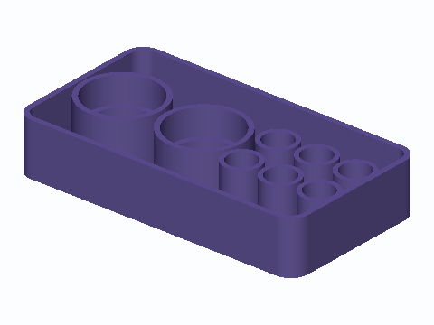 Wax Seal Stamp And Stick Desk Caddy — 3D model preview