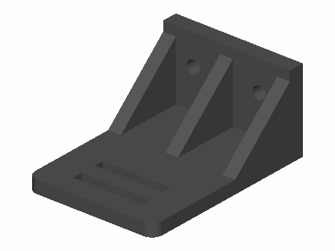 Under-Desk PC Tower 25 mm Strap Hanger — 3D model preview