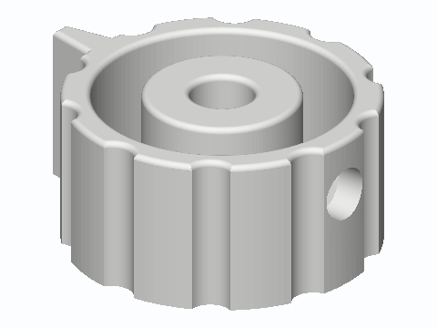 Bath Fan Humidistat Set-Screw Dial Knob — 3D model preview