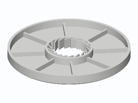 1-1/4 And 1-1/2 in Trap Arm Wall Escutcheon — 3D model preview