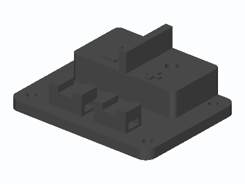 Breadboard Bench PSU M4 Stud Power Entry Block — 3D model preview