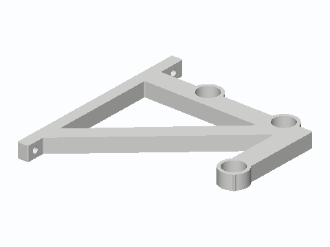 1/2 in EMT Hotel Towel Shelf Bracket — 3D model preview