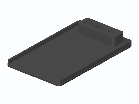 Wireless Mouse Dock With Dongle Garage — 3D model preview