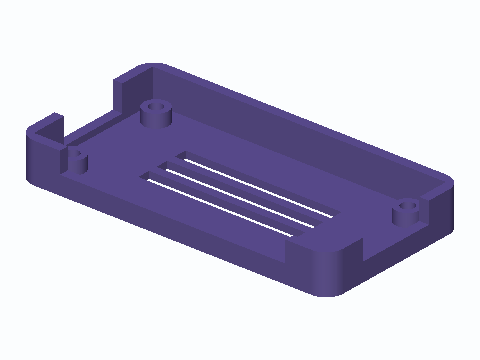 Pi Zero Lanyard Bumper Tray With Port Windows — 3D model preview