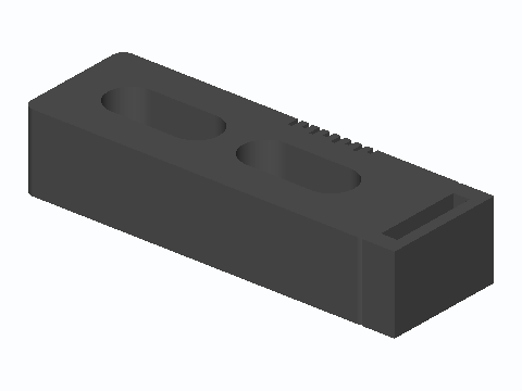 Sprung Desk Drawer Close-Depth Stop Block — 3D model preview