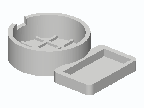Envelope Moistener Sponge Well With Stamp Tray — 3D model preview