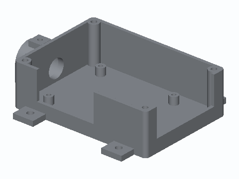 Pi 4 Wall Box With 1/2 in EMT Entry — 3D model preview