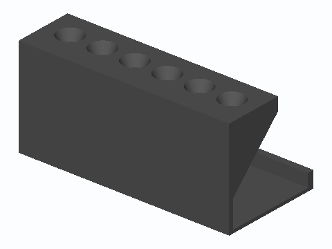 Six-Pen Nib-Down Fountain Pen Drying Rack — 3D model preview