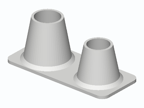 Hair Dryer Diffuser And Nozzle Wall Cones — 3D model preview
