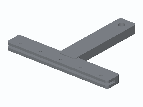 Screw-Clamp Shower Squeegee Re-Blade Head — 3D model preview