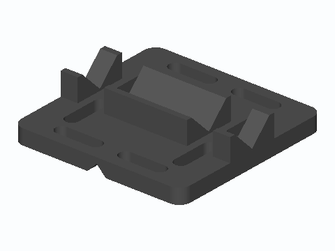Yagi Boom-To-Mast Slotted Crossover Plate — 3D model preview