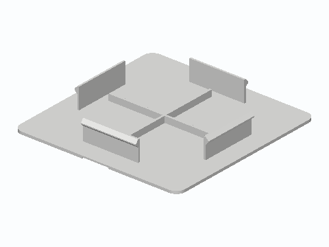 Snap-In Tub Valve Access Panel — 3D model preview