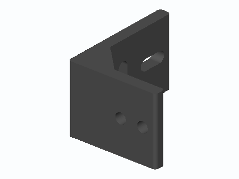 Desk Drawer False Front Slotted Reattach Bracket — 3D model preview