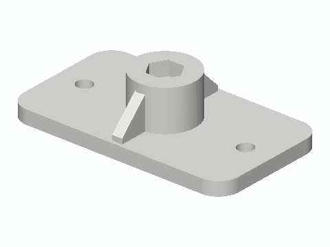 Toilet Tank Anti-Rock M5 Jack-Bolt Wall Spacer — 3D model preview