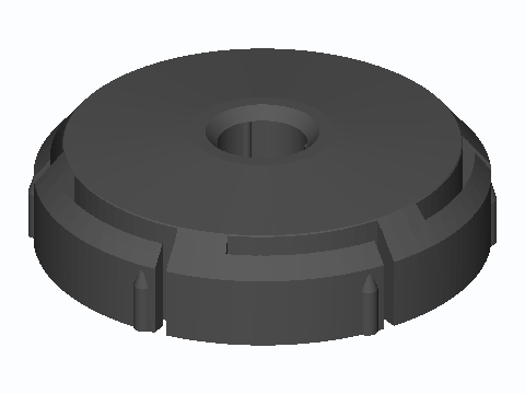 Flex-Leaf 45 RPM Single Spindle Adapter — 3D model preview