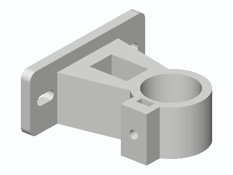 Set-Screw Towel Bar Socket For 16-25 mm Rods — 3D model preview