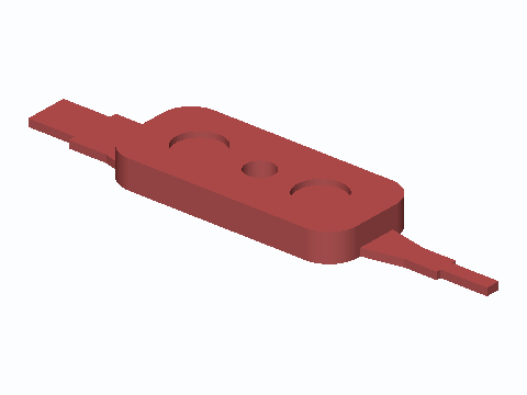 Privacy Lock Twin-Blade Emergency Key — 3D model preview