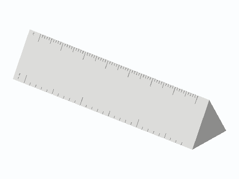 Hollow Triangular Metric Architect Scale