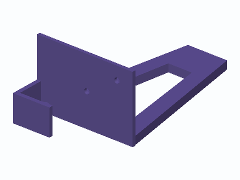 Desk Hutch Shelf Clip-On Bookend — 3D model preview