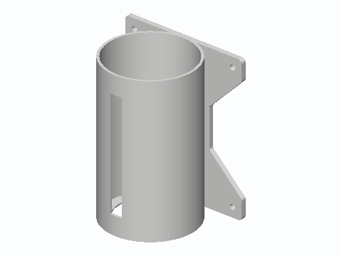 Wall-Mount Bottom-Pull Rinse Cup Dispenser — 3D model preview