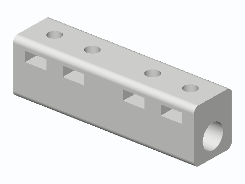 Concealed Cistern Flush Rod Splice Block — 3D model preview