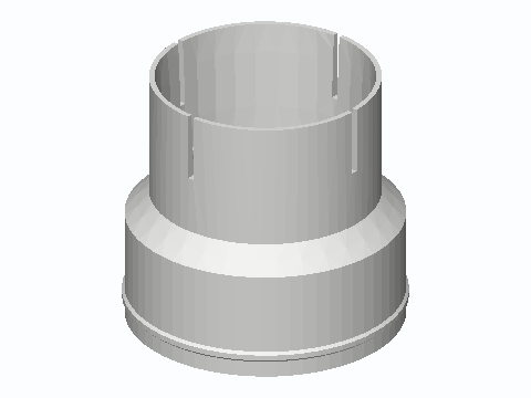 3 To 4 in Bath Fan Duct Step Reducer — 3D model preview
