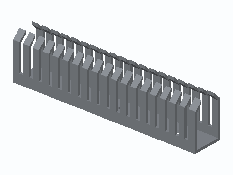Lidless Flex-Lip Panel Wiring Duct — 3D model preview