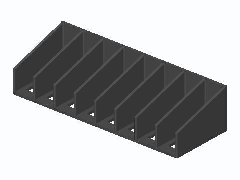 Eight-Lane Cassette Tape Desk Rack