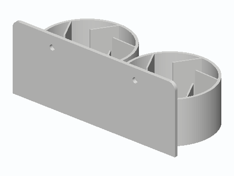Twin Aerosol Can Flex-Fin Wall Caddy